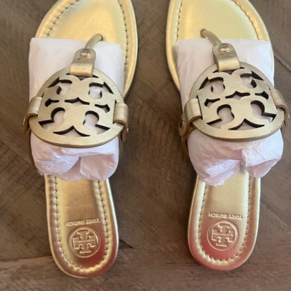 NWT Tory Burch Miller - Gold Metallic - Size 7.5